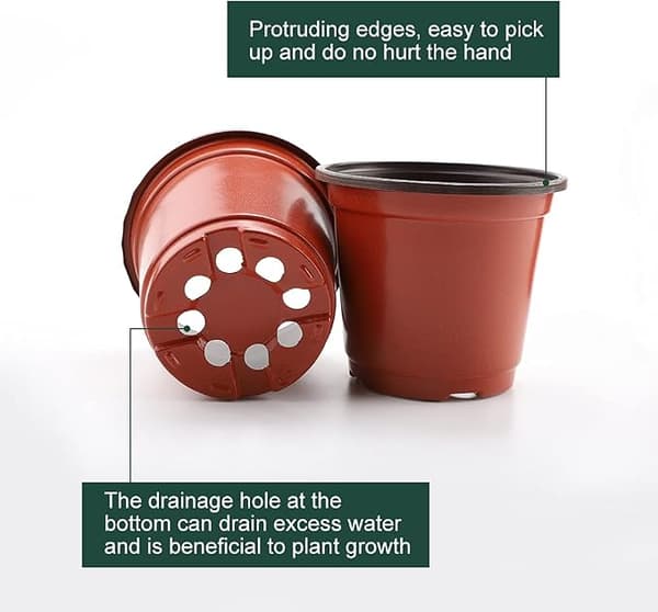 100 pieces 15 cm (diameter) soft plastic pots, seed pots