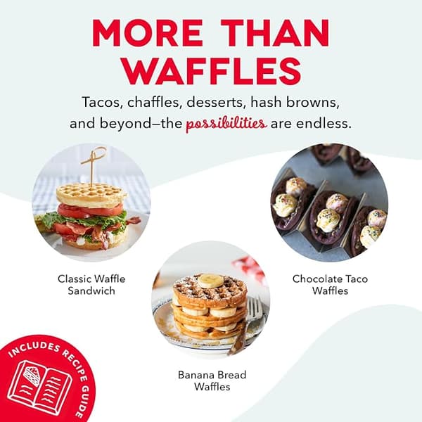 Mini Waffle Maker, Compact Non-Stick Breakfast Sandwich Maker for Waffles, Pancakes, Hash Browns and Quick Snacks, 220V black