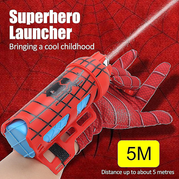 Spider-Man Handske Nät Skytt Hjälte Launcher Handled Leksaksset Spiderman Armskydd Leksaker D