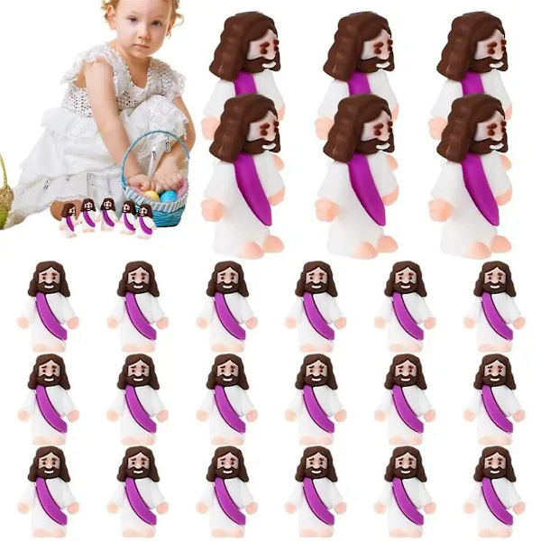Klassisk Kristus Jesus docka Söta mini Jesus figuriner för påsk Jesus Leksaker Söndagsskolan Hantverk Dekorativ Purple