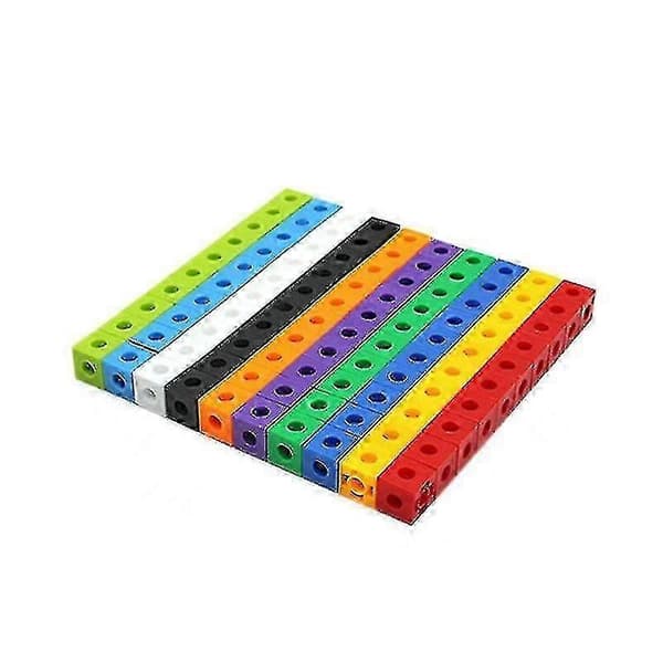 100 st matematikkopplingskuber Numberblocks sammankopplade multilänk räkneblock HY-26 100pcs cubes a