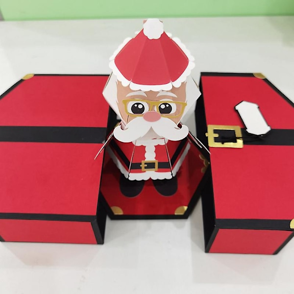 3D Julemand Prank Up Kort, 3D Pop Up Julekort Håndlavet Julemand Julekort, Overraskelse Juleæske, Fantastisk Julegave 1pcs