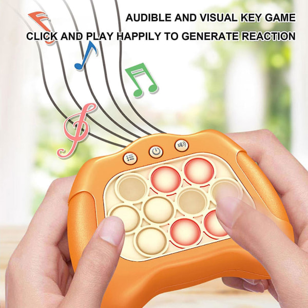 Pop Push It Spil Controller Boble Sensorisk Fidget Legetøj Elektronisk Whack Konsol Dark Blue