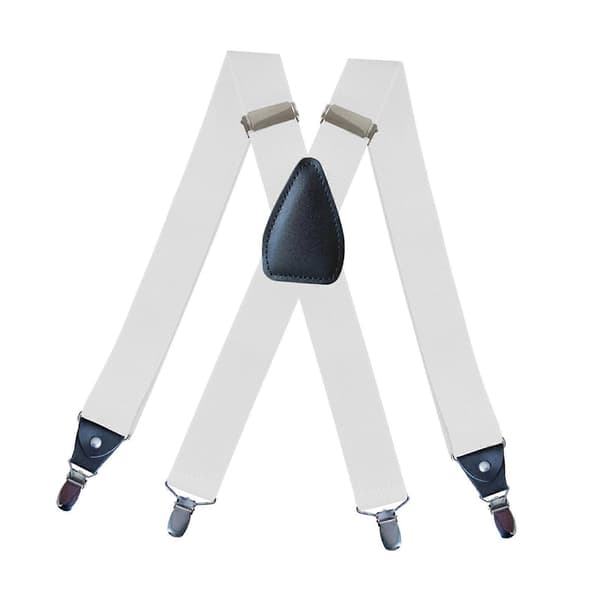 Selar for menn Elastiske stropper Solide kraftige 4 klips Justerbar Unisex Svart White