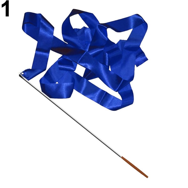 4M Colorful Dance Ribbon Gym Rythmic Art Voimistelu Streamer Pyörivä sauva BoSaiD Blue
