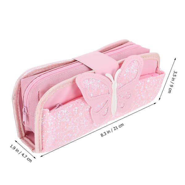 Pennfodral för studenter, rosa, 1 st, bedårande fodral för skolmaterial