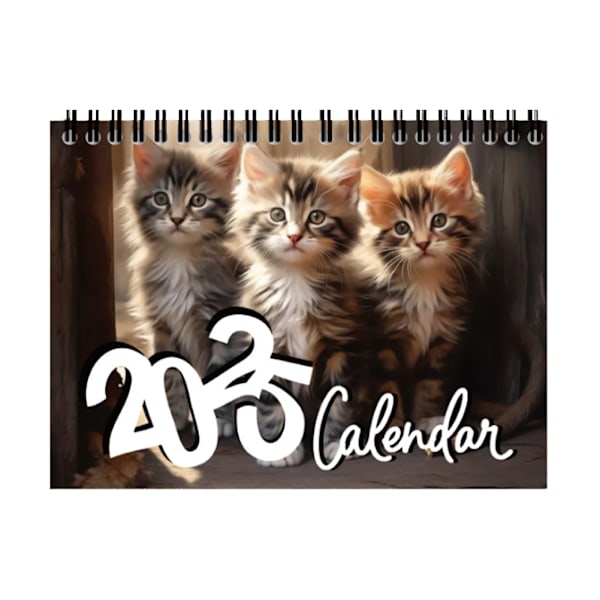 2025 Vægkælende Kalender Sjove Katte og Hunde Månedlig Skrivebords Kalender Hjem Kontor Dekoration Julegaver Cats