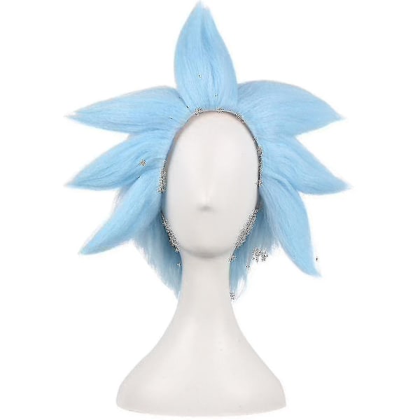 Rick And Morty Anime Wigs Ricky Sanchez Cosplay Wig Cap Blue