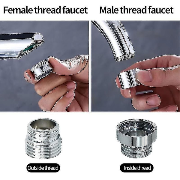 Vattenkran Koppling 1/2 Till M16 M18 M20 M22 M24 M28 Gänganslutning Konvertering Reparation Kran Adapter För Bubblare Kök Badrum A