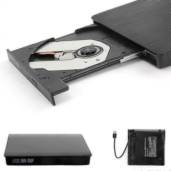 Slankt eksternt USB CD-RW DVD ROM-drev, skriver, læser, brænder til bærbar pc GSB