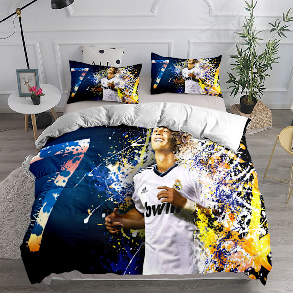 Fotbollsstjärnan Ronaldo, Messi, Mbappe digitaltryckt barnbäddset i tre delar