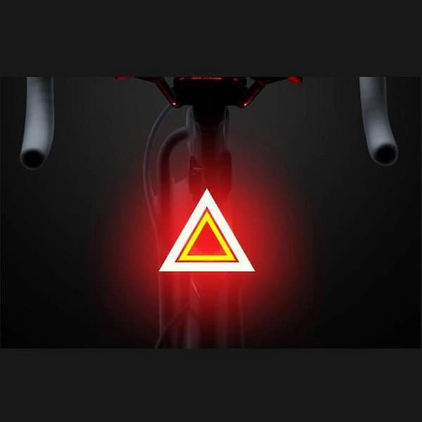 Sykkel Baklys, Vanntett USB Oppladbart sykkel baklys 5 Lysmodus Triangle