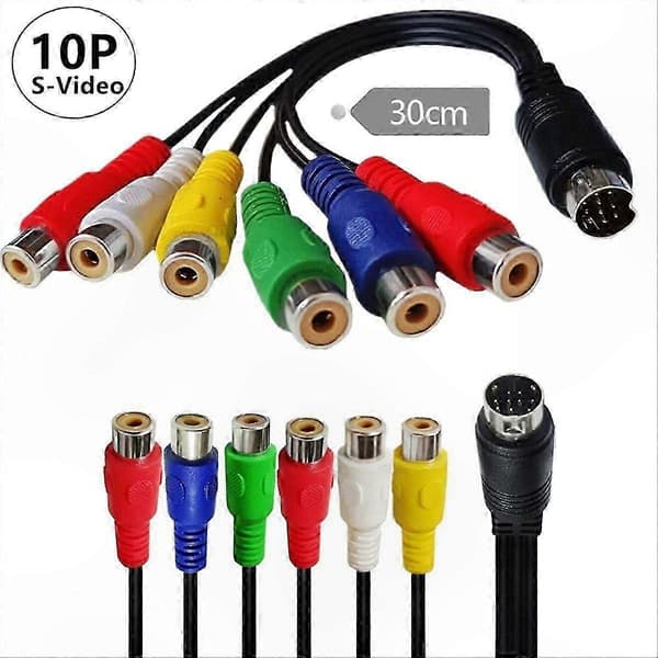 S-Video AV-adapterkabel for RGB-komponentsignaloverføring