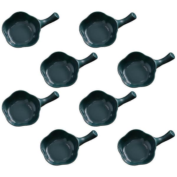 Serveringsfade til underholdning Ketchup tilbehør grøn farve 11.5X7.5X2Cm 8 stk.