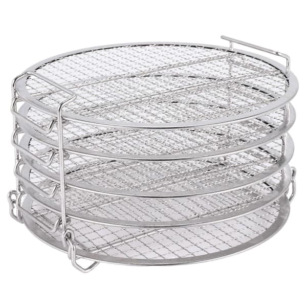 Dehydratorstativ, stativ til Ninja Foodi tilbehør, trykkoger og airfryer - rustfrit stål Silver
