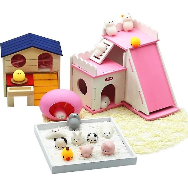 24 stk. festfavorleker for barn, mini kawaii stressavlastning angstleker for barn påskekurv S Xixi