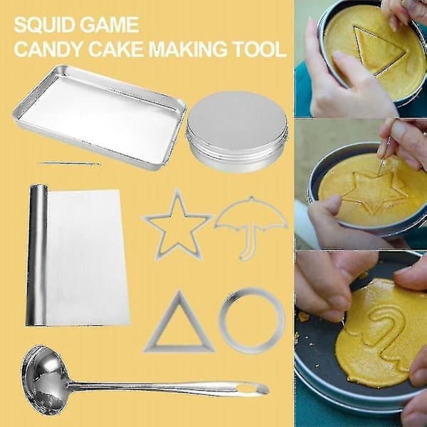 Squid Game Dalgona Candy Game Stainless Steel Tool Kit
