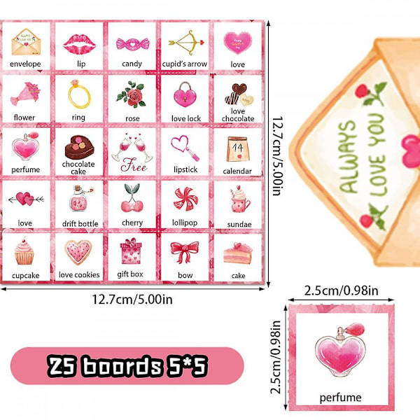Bingo-spil Valentinsdag Afternoon Tea Party Brætspil Kortsæt