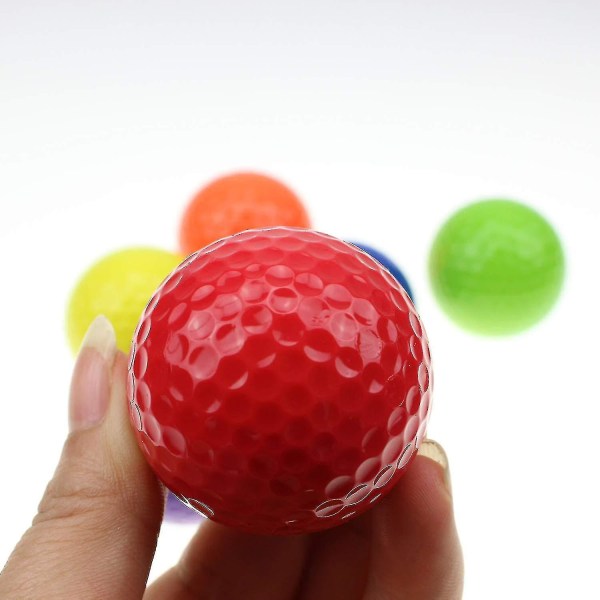 12 stk blandet farvet golfbold, driving range golfbolde, golføvelsesbold, tilfældig farve