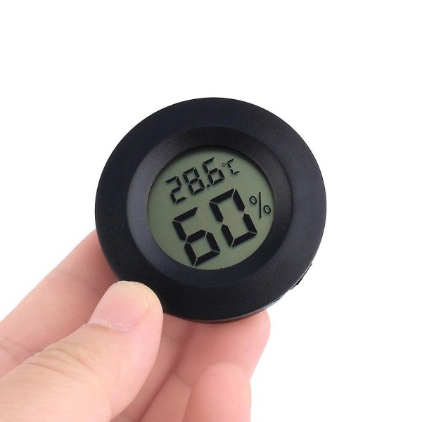Digital Cigar Humidor Hygrometer Termometer Rundt ansigt