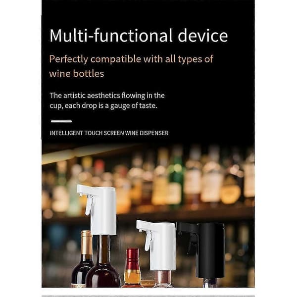 Electric Bottle Pump Dispenser Touchless Automatic Drink Pourer for Whiskey, Alcoholic Beverages and More, USB Rechargeable