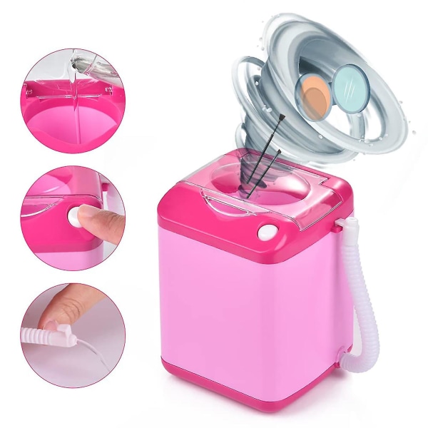 Mini sähköinen meikkiharjapuhdistuskuivausrumpu, kosmeettinen sienipesukone
