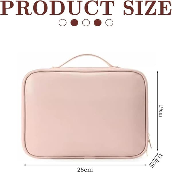 Makeup Travel Case, Makeup Organizer with Multiple Compartments, Toiletry Bag, Pink PINK