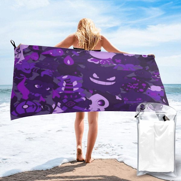 Gengar Mikrofiber Strandhåndkle Overdimensjonert Sandfri Reisehåndkle Hurtigtørkende Svømmehåndkle, Lett Campinghåndkle Superabsorberende Bassenghåndkle