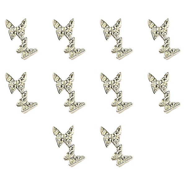 10 stk 3D Krystall Rhinestone Smykker Neglekunstdekorasjon For Kvinner Jenter Damer