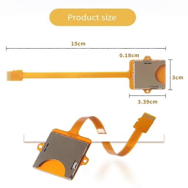 För Micro-SD TF Minneskort Kit Hane till SD Hona Förlängning Mjuk Platt FPC Kabel Förlängare 15cm
