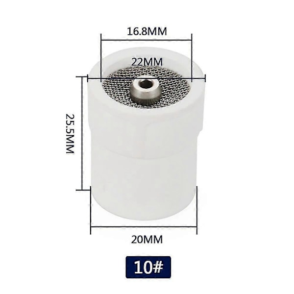 10 12 14 16 24 Vit Keramisk Munstycke Alumina Kopp För Wp9/20/17/18/26 Tig Svetsbrännare 10 Keramisk Vit Tig Svetskopp