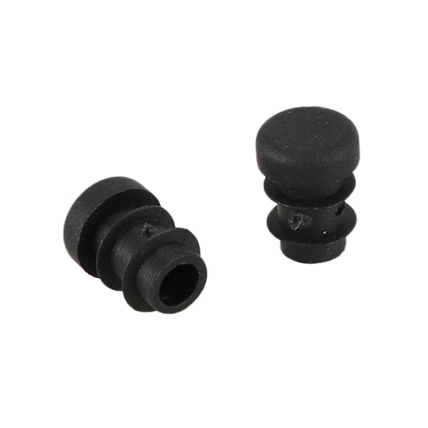 12 st Plast 12mm Rörändslukar Pluggar Insatser Runda Svarta