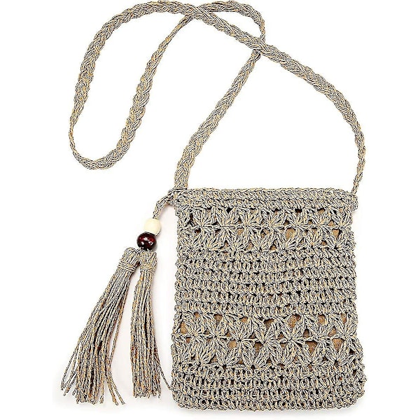 Halmväsk, Crossbody, Strandväska, Dammode, Halmkoppling, Kuvertväska, Sommar