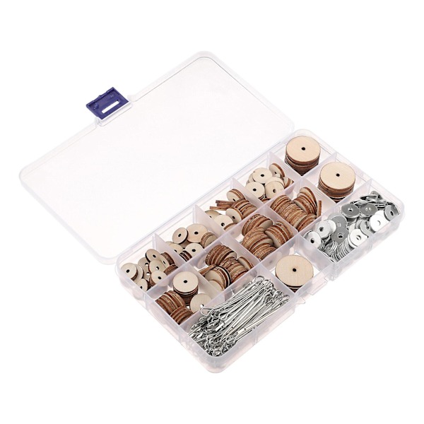 Exceart 1 låda/90 set DIY trädocka leder docka gör leder nallebjörn leksaker docka tillbehör