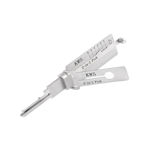Låssmed Lishi 2-i-1 Verktyg KW5 för Dörr Civil Låsöppnare Handverktyg Professionell Låssmed Hand T