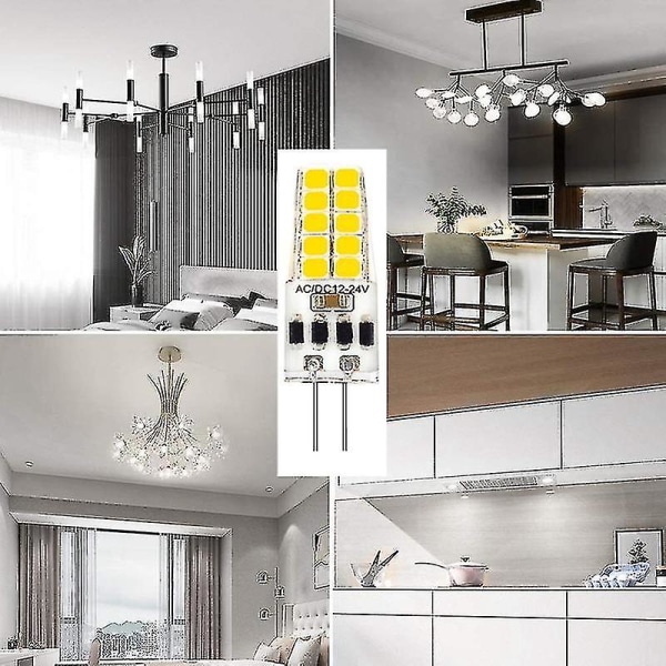 10 st G4 LED-lampa AC/DC12V-24V 3W LED G4-lampa 20 LED 360° strålvinkel Ersätter 30W halogen