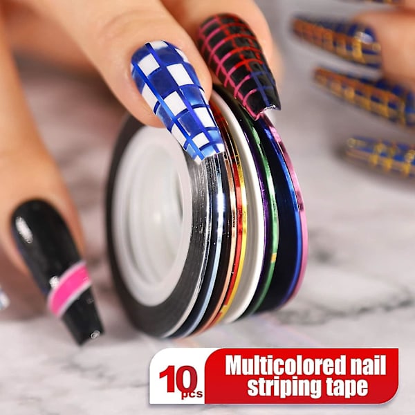 Nagelpenna Designer, Teenitor Stämpel Nail Art Verktyg Med 15 st Nail Painting Penslar, Nail Dotting Verktyg, Nail Foil, Manikyrtejp, Färgade Strass För N