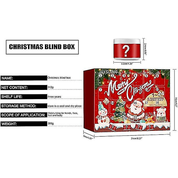 Adventskalender 2022 Hudvård & Makeup Set Julkalender, Julskönhetstillbehörssats För Kvinnor & Flickor 24st