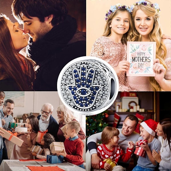 925 Sterling Sølv Charm til Pandora Armbånd Ondt Øje Rejse Dingle Charms til Europæiske Armbånd Halskæde Vedhæng Perler Smykker Gave til Kvinde Tee