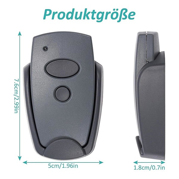 Garageportöppnare, 2-pack Garageportfjärrkontroll 868MHz för Digital 302,304 Fjärrkontroll