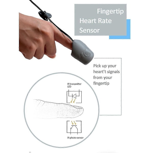 Cardio Fitness Silikone Finger Fingerspids Pulssensor Til Pulsvariabilitetsmonitor