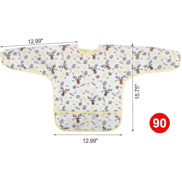 5 st Baby Bibseves - Vattentät Långärmad Haklapp Unisex Matningshaklappar