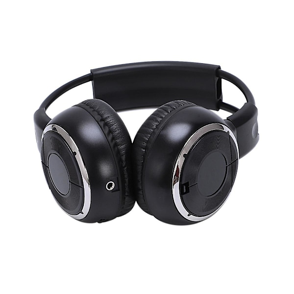 1 Dobbelt Infrarød Stereo Trådløs Hovedtelefon Headset IR Bil DVD Afspiller Nakkestøtte Sort