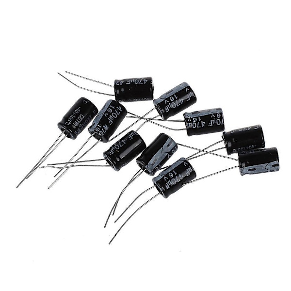 10 x 16V 470uF Aluminium Elektrolytisk Kondensator 8X12mm