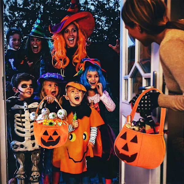 Halloween-kurpitsakassit lapsille Halloween-karkkipusseja 2 kpl Kangaskarkkipusseja Halloweeniin