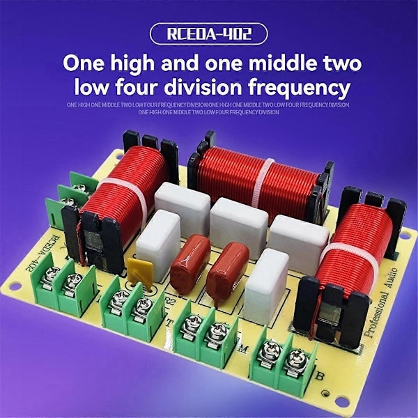 200W 4-veis delefilter lydhøyttaler delefilter dobbel bass + mellomtone + diskant frekvensdeler KTV profesjonelt delefilter