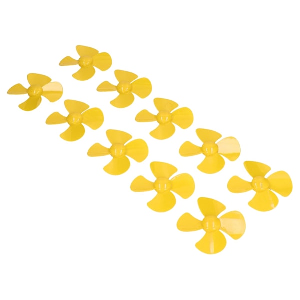 Gule 10 stk. 60mm 4-bladet Plastikbåds Propeller med 2mm Hul