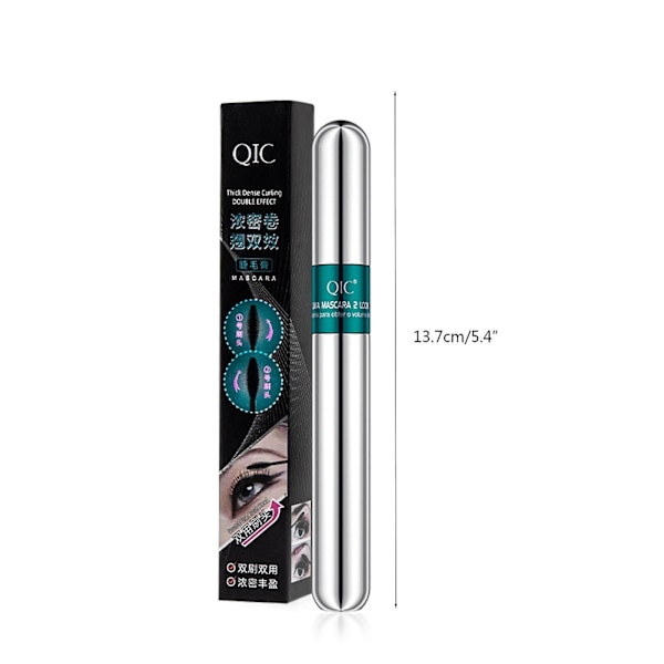 2 in 1 Vibely Mascara 5x Pidempi Vedenkestävä Kosmetiikka Luonnolliseen Pituuden ja Paksuuden Lisäämiseen Ei Ryhmittelyä 4D Silkki-Kuitu Mascara