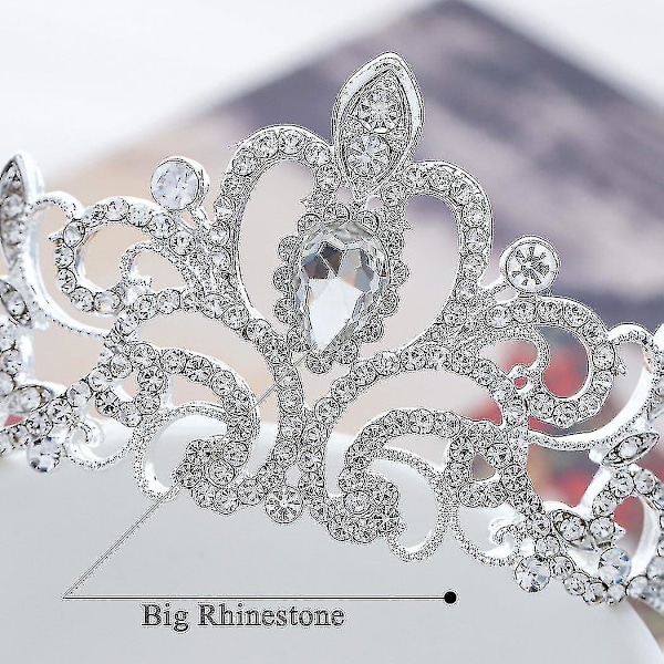 Krystall Tiara Krone For Bryllup Brud Proms Pageanter Prinsessefester