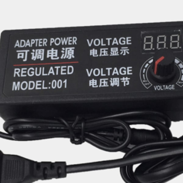Justerbar AC till DC Strömförsörjning 3V-12V 5A Strömförsörjningsadapter Universal 12 V Volt Adapter EU-kontakt